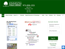 Tablet Screenshot of kinnelonlibrary.org